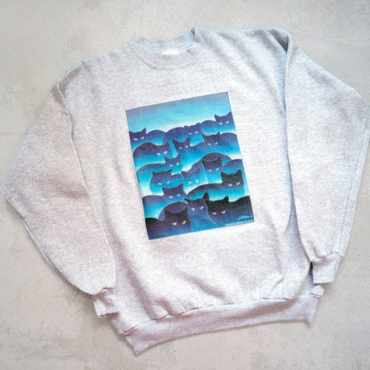 SMOKY MOUNTAIN CATS (Sherry Vintson) Sweat / 90s / Made in USA