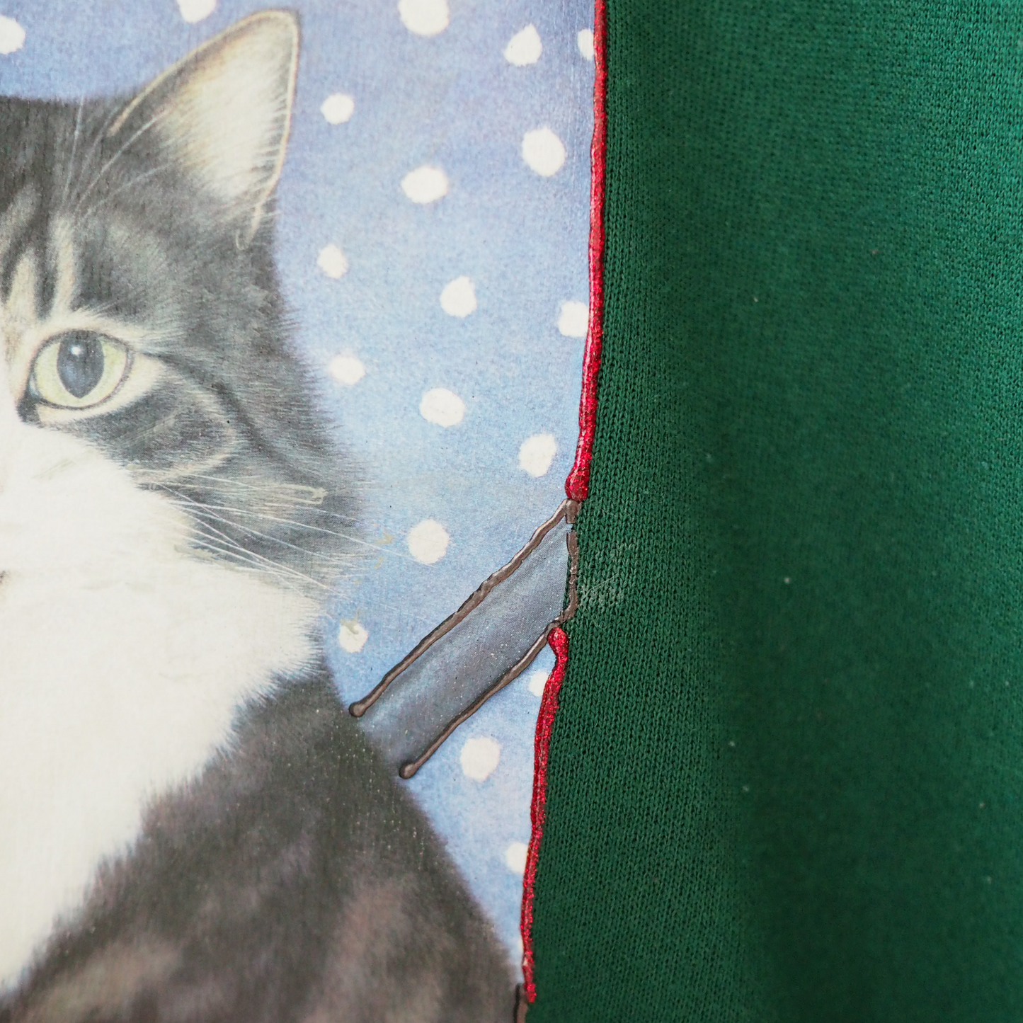 Snow Man & Cat Portrait Sweat / 90s