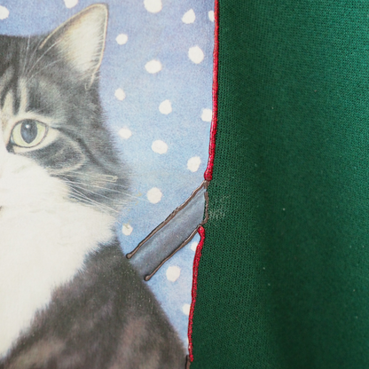 Snow Man & Cat Portrait Sweat / 90s