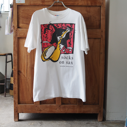 Socks on Sax Tee / 90s / Made in USA