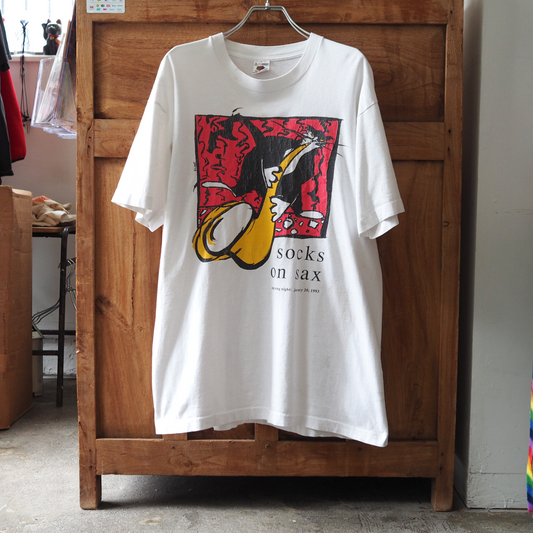 Socks on Sax Tee / 90s / Made in USA