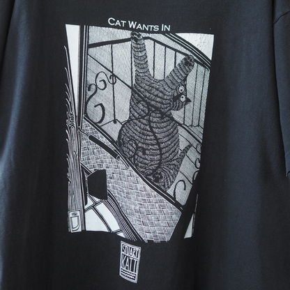 Cat Wants In, Cat Wants Out Tee / 80s- / STUART KATT / Made in Canada
