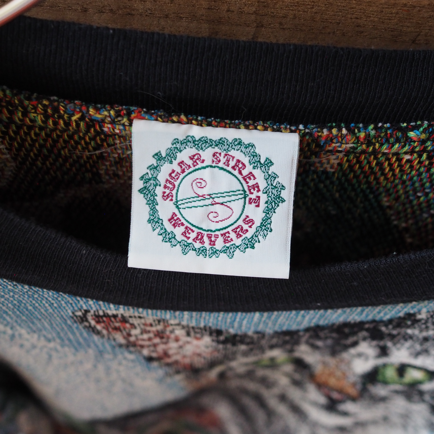 Cat & Flowers Sweater / Sugar Street Weavers / 90s