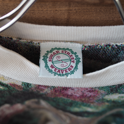 Tabby Cats Sweater / Sugar Street Weavers / 90s