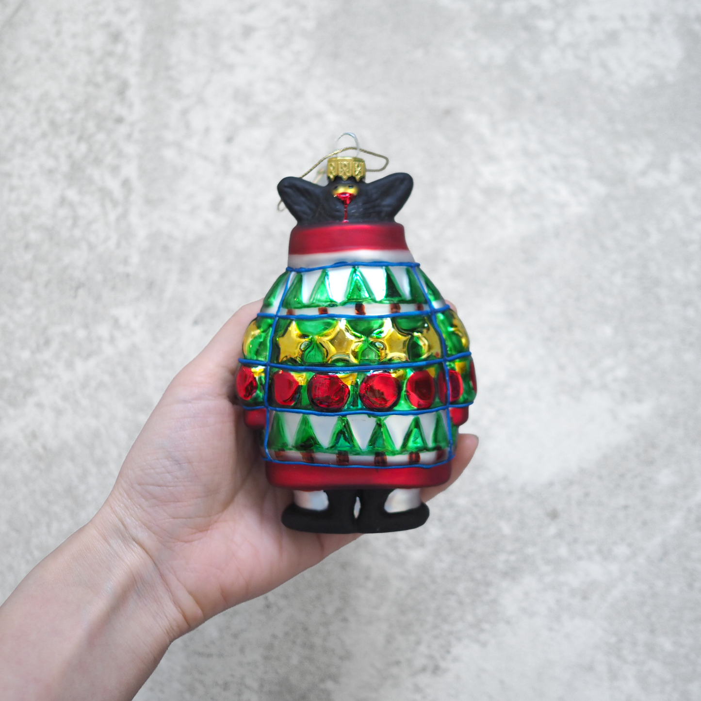 Xmas Ornament "Black Cat in Ugly Sweater" / Kurt Adler × The Art Institute of Chicago