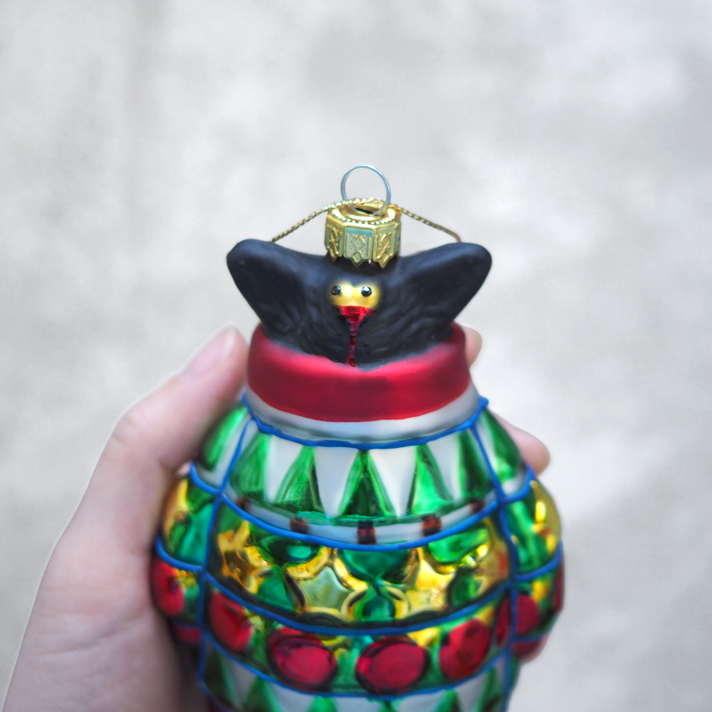 Xmas Ornament "Black Cat in Ugly Sweater" / Kurt Adler × The Art Institute of Chicago