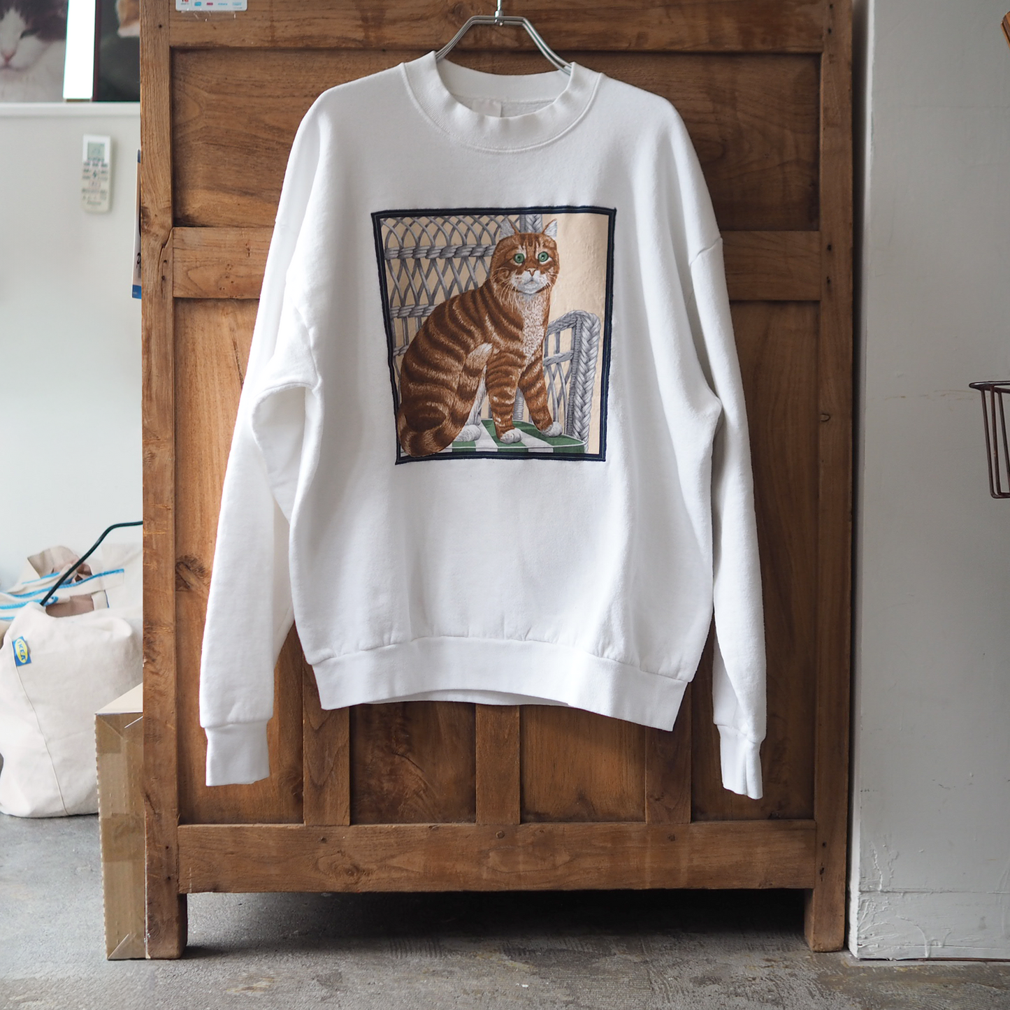 Brown Tabby Sweatshirt / 90s / Made in USA