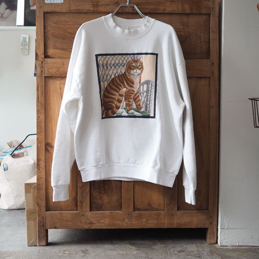 Brown Tabby Sweatshirt / 90s / Made in USA