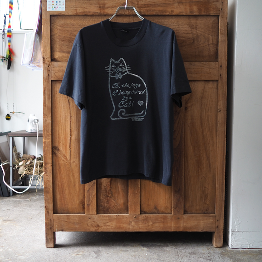 The Joys of being Owned by a Cat Tee / 80s / Made in USA