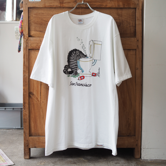 Kliban Cat Throwing Up Tee / 90s / Made in USA