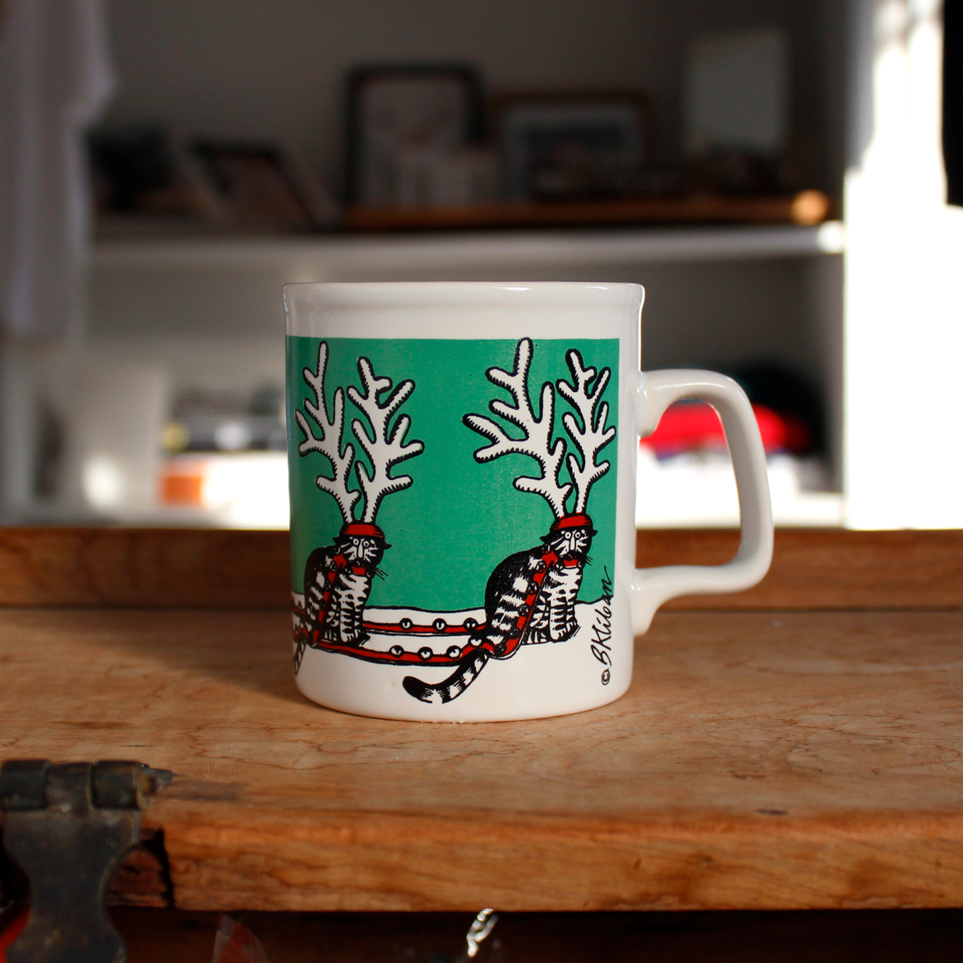 B.Kliban Christmas Reindeer Mug / 70~80s / Made in England