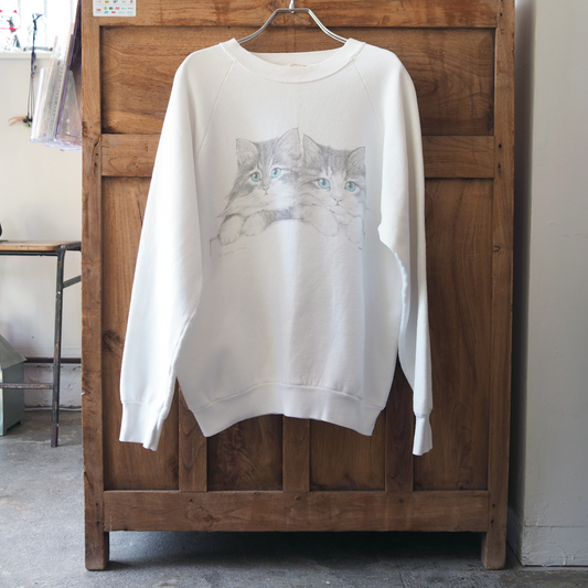V.Miller Kittens Portrait Sweat / 80s / Made in USA
