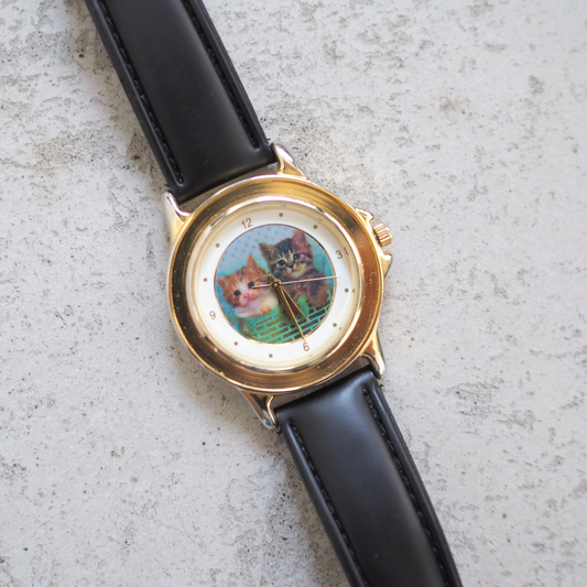Kittens Wrist Watch / 90s-