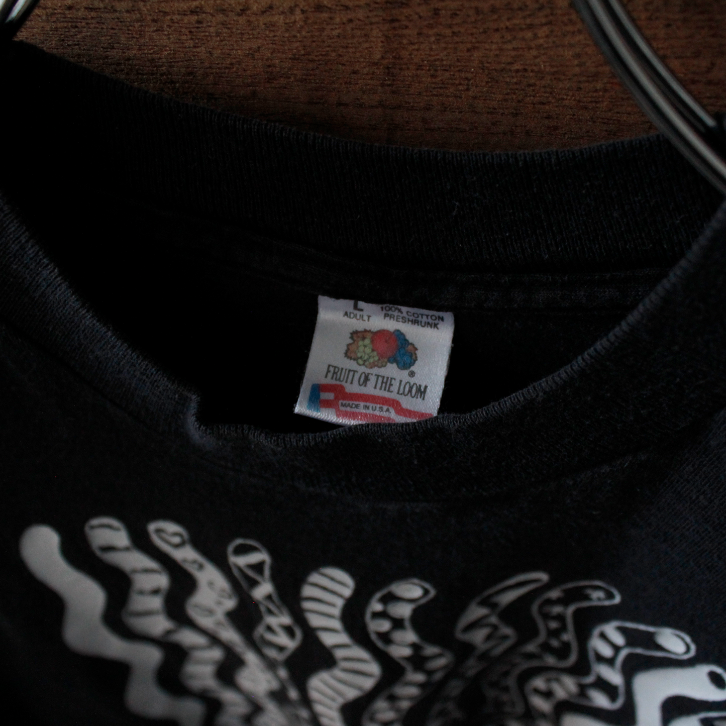 Cats with Fancy Patterns Tee / Black / 90s / Made in USA
