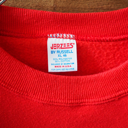 Masked White Whisker Cats Sweat / 80s / Made in USA