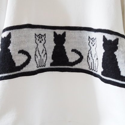 White Cat & Black Cat Sweat / 90s / Made in USA