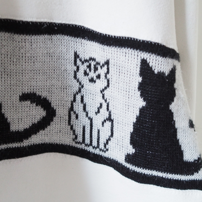 White Cat & Black Cat Sweat / 90s / Made in USA