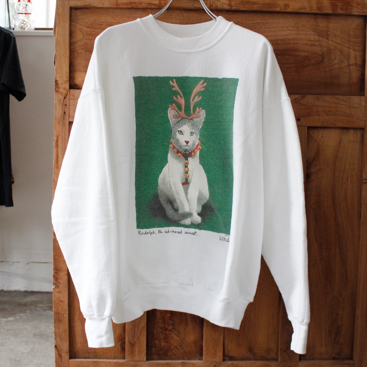 Will Bullas Holiday Cat Sweat / 90s / Made in USA