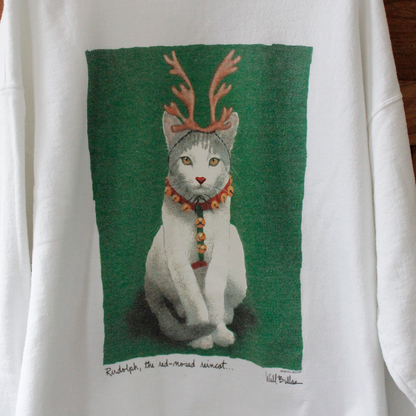 Will Bullas Holiday Cat Sweat / 90s / Made in USA