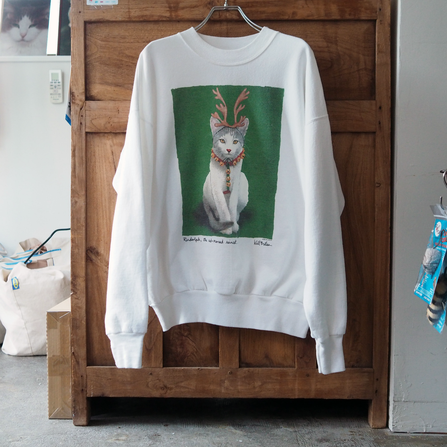 Will Bullas Holiday Cat Sweat / 90s / Made in USA