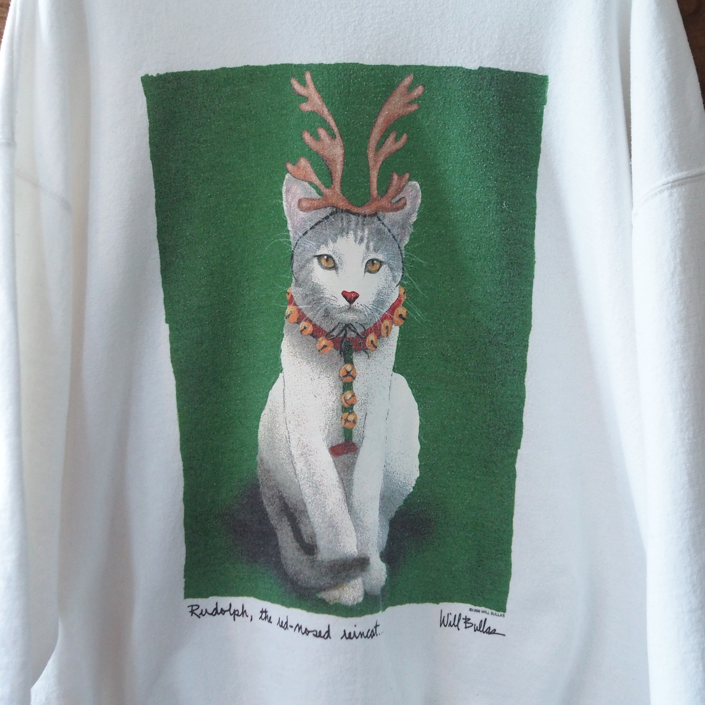 Will Bullas Holiday Cat Sweat / 90s / Made in USA
