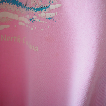 Winter White Cat Sweat / 90s / Made in USA